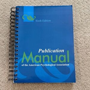 APA Publication Manual Sixth Edition